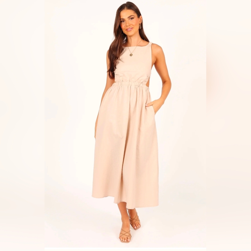 Petal & Pup Aubrey Cutout Midi Dress Size 8 New W/tags